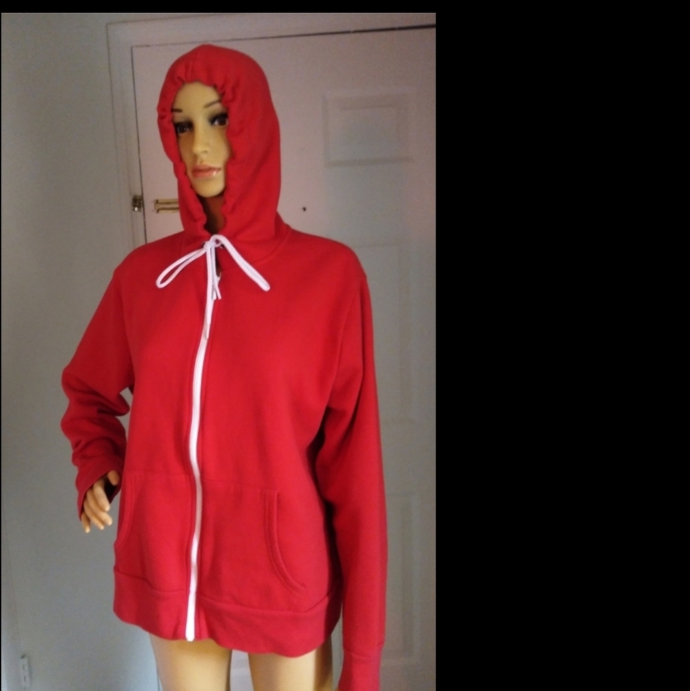 Faded Glory Red Zip Sweater